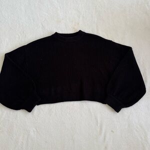 Black Cropped Sweater